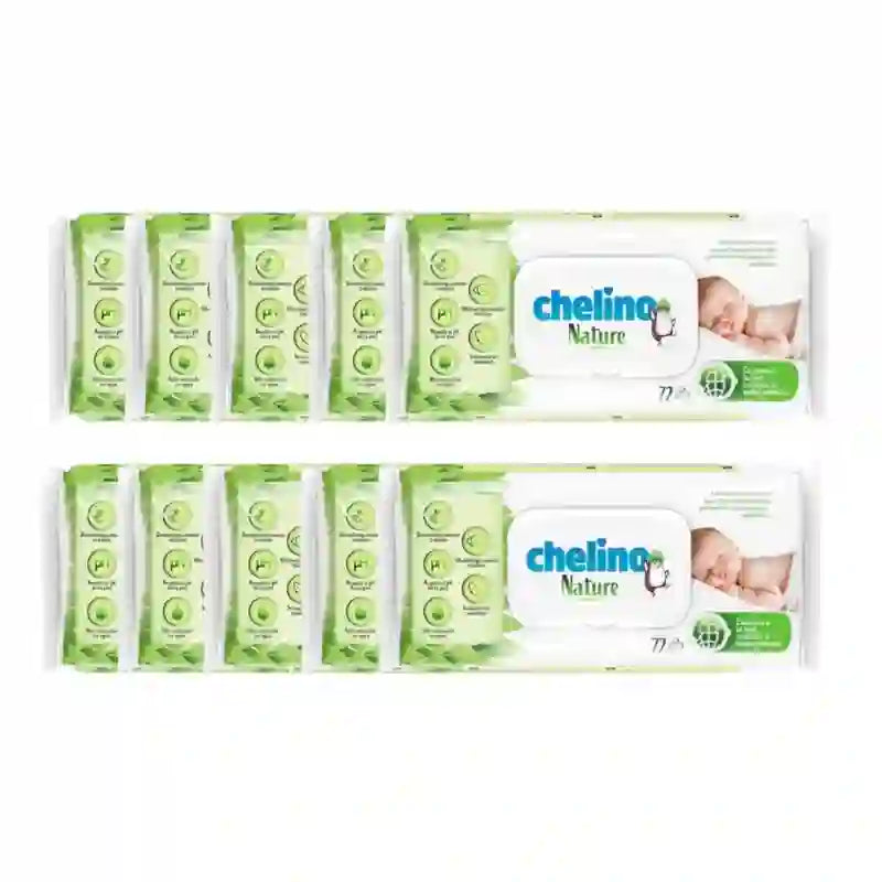 Lingettes pour nourrissons Chelino Nature, 10X72 unités