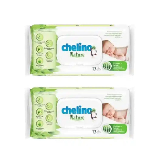 Lingettes pour nourrissons Chelino Nature, 2X72 unités
