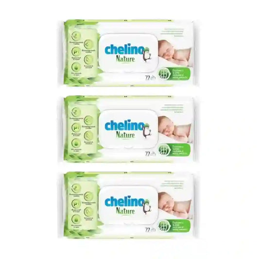 Lingettes pour nourrissons Chelino Nature, 3X72 unités
