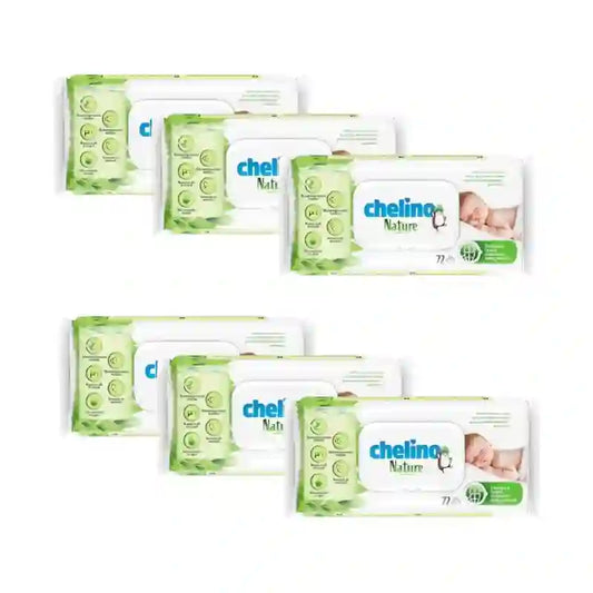 Lingettes pour nourrissons Chelino Nature, 6X72 unités