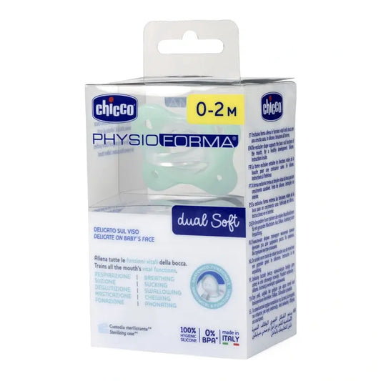 Chicco Sucette Physioforma Dual Soft Silicone Neutral 0-M 1 Unité