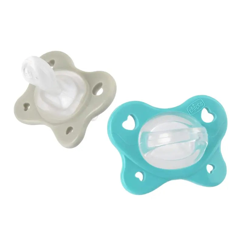 Chicco Physioform Sucette en Silicone Douce Bleue 6-16M 2 Unités