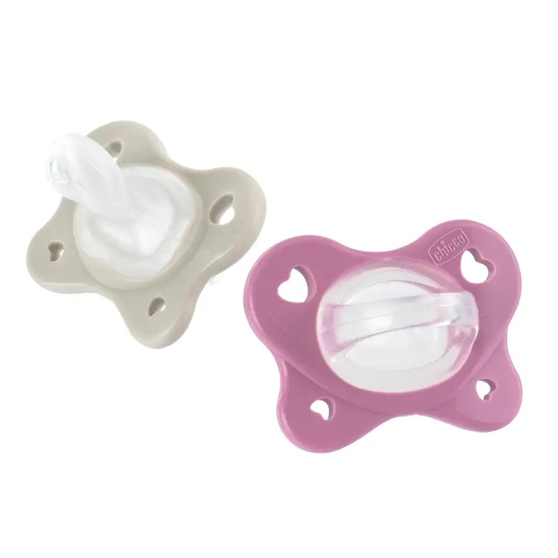 Chicco Physioforma Sucette en Silicone Douce Rose 6-16M 2 Unités