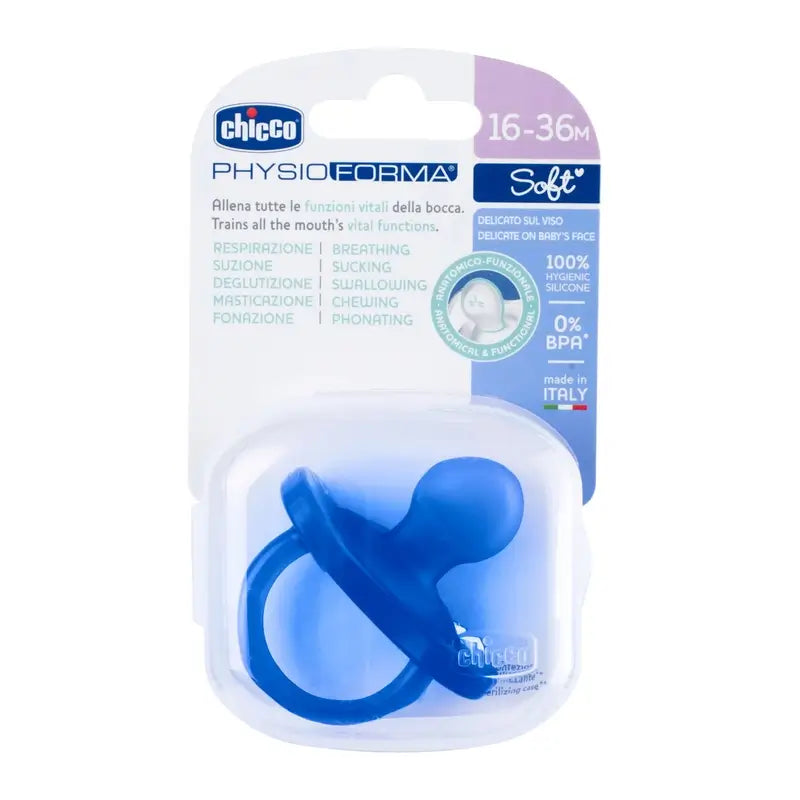 Chicco Physioforma Soft Soother Blue 16-36M 1 Unité