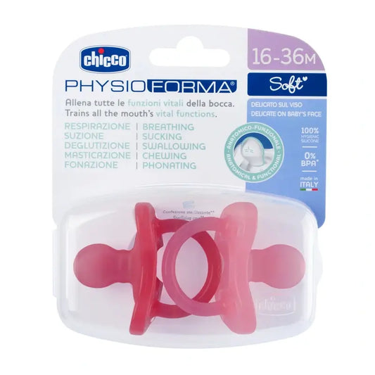 Chicco Physioforma Soft Soother Pink 16-36M 2 unités
