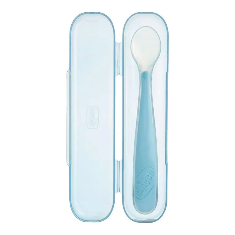 Chicco Take Eat Easy Cuillère en Silicone avec étui.
