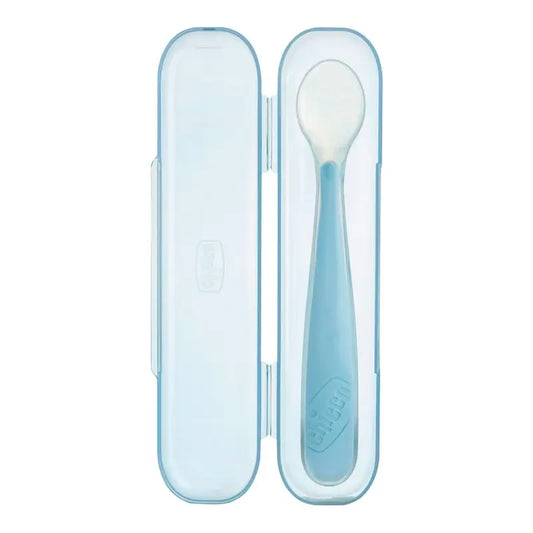 Chicco Silicone Spoon With Case 6M+ , 1 piece