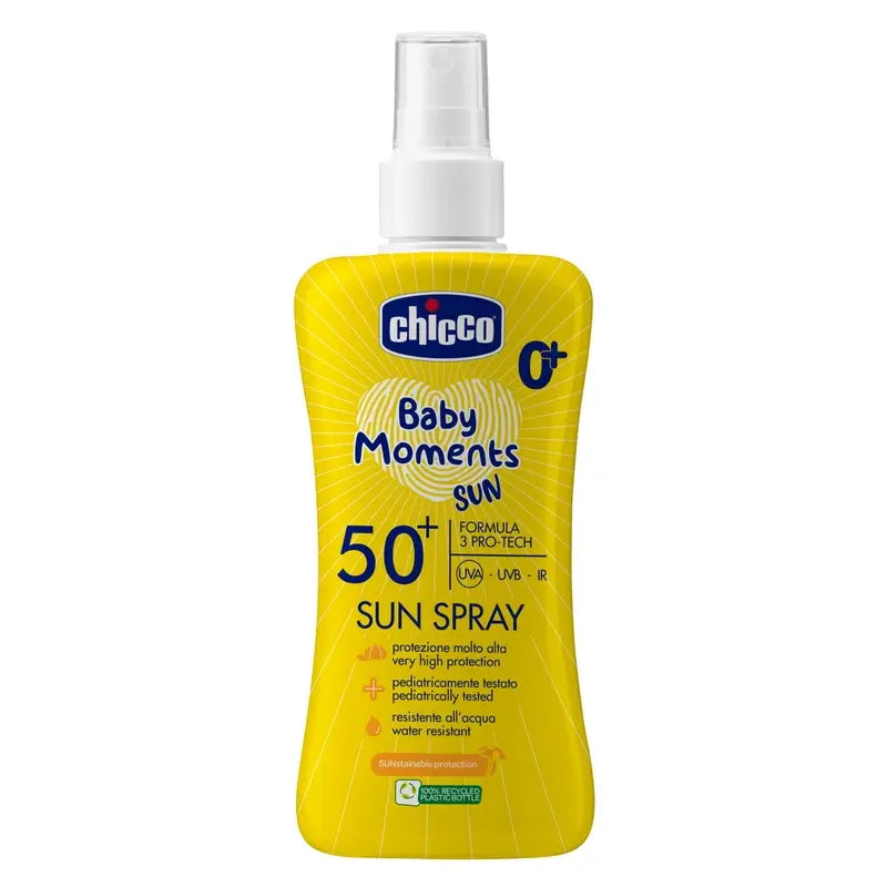 Chicco Baby Moments Crème Spray Format Spf50+ 150Ml