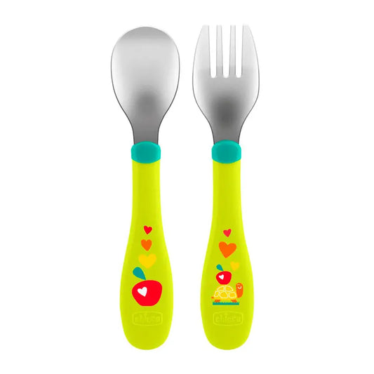 Chicco Stainless Steel Cutlery Set +18 Months