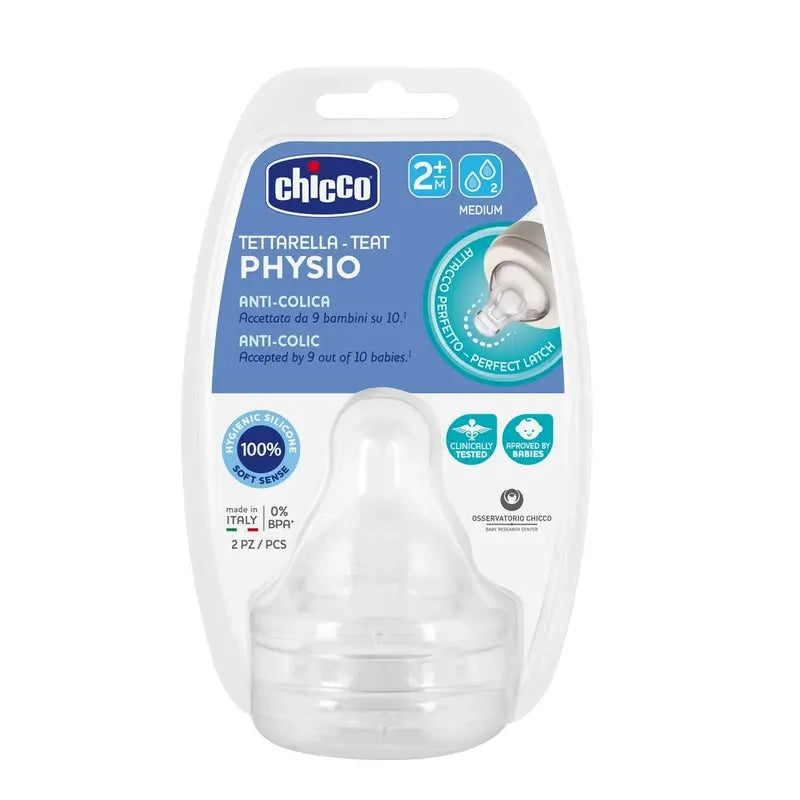 Chicco Physio Tétine Medium Flush 2 Unités 2M+