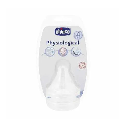 Chicco 2 Pack Silicone Teats Wide Mouth Flow Papilla +4 Months