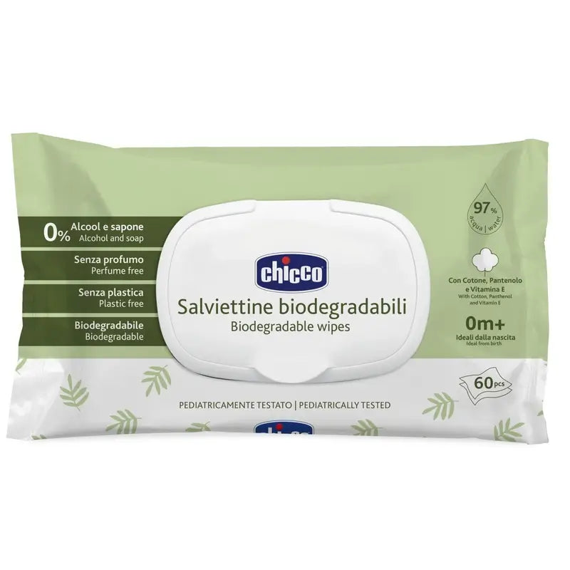 Chicco Lingettes biodégradables 60 unités
