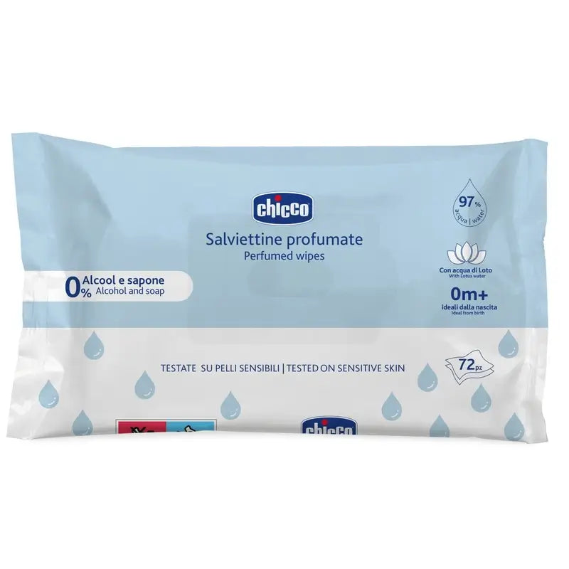 Chicco Lingettes nettoyantes sans couvercle 72 unités