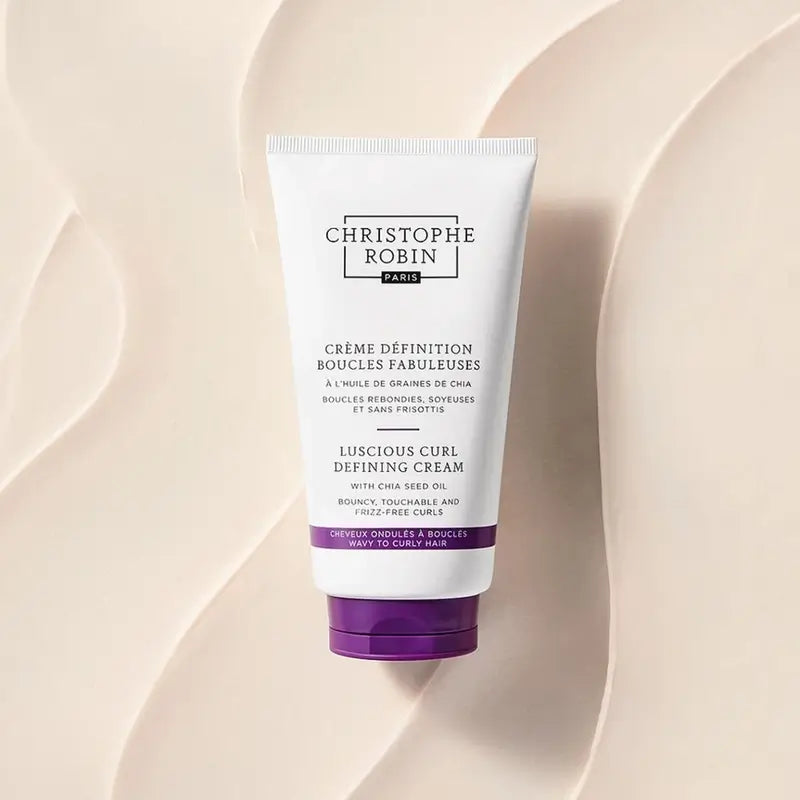 Christophe Robin Crème définissant les boucles à l'huile de graines de chia (cheveux ondulés à bouclés) , 150 ml