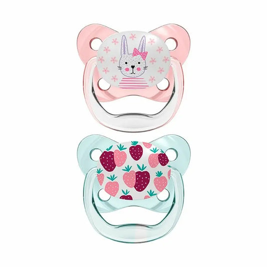 Prevent Pacifier Butterfly Shield T-1 0-6 Months Pink