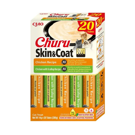 Churu Cat Varieties Skin&Coat Chicken, 20 pieces
