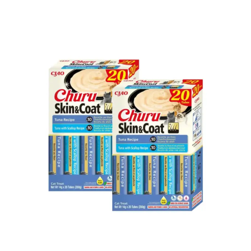 Churu Cat, gamme Skin&Coat au thon, lot de 2 x 20 unités