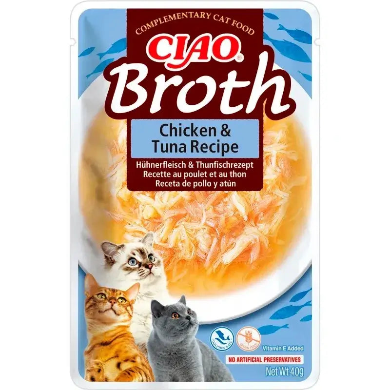 Churu Ciao Broth Wet Cat Food – Chicken and Tuna Flavour, 12 x 40 g
