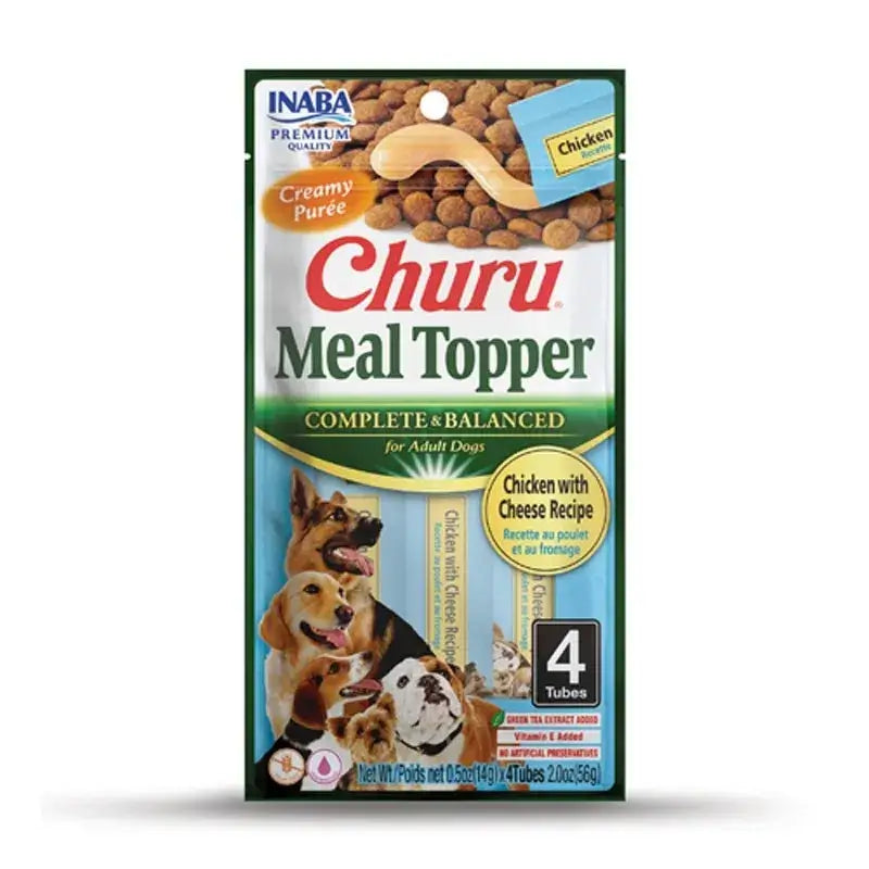Churu Meal Topper Dog Topping – Chicken and Cheese Flavour, 12 x 56 g