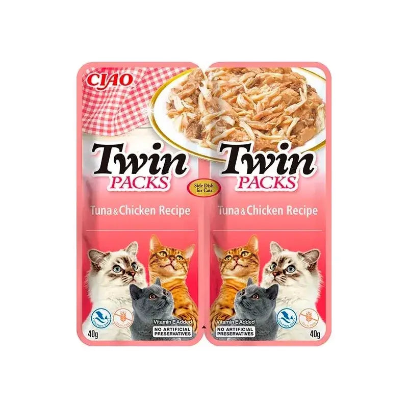 Churu Twin Packs Wet Cat Food – Chicken in Tuna Broth Recipe, 12 x 80 g