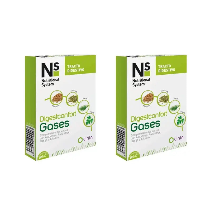 Cinfa Ns Digestconfort Gases, 2X60 Comprimés