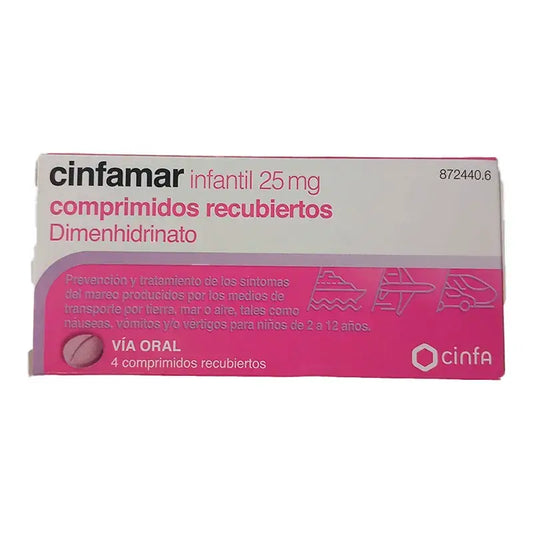 Cinfamar Infantil 4 Comprimés pelliculés