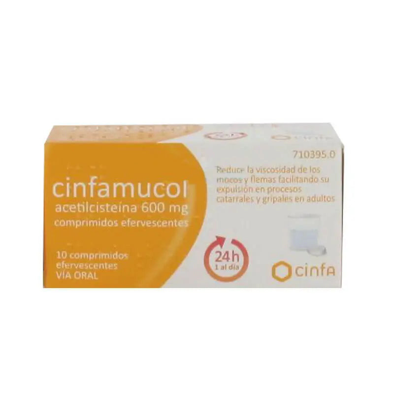 Cinfamucol 600 mg 10 comprimés effervescents