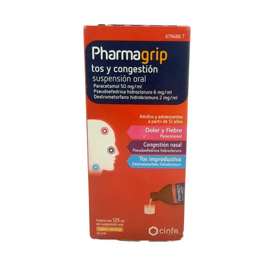 Pharmagrip Suspension orale contre la toux et la congestion, 125 ml