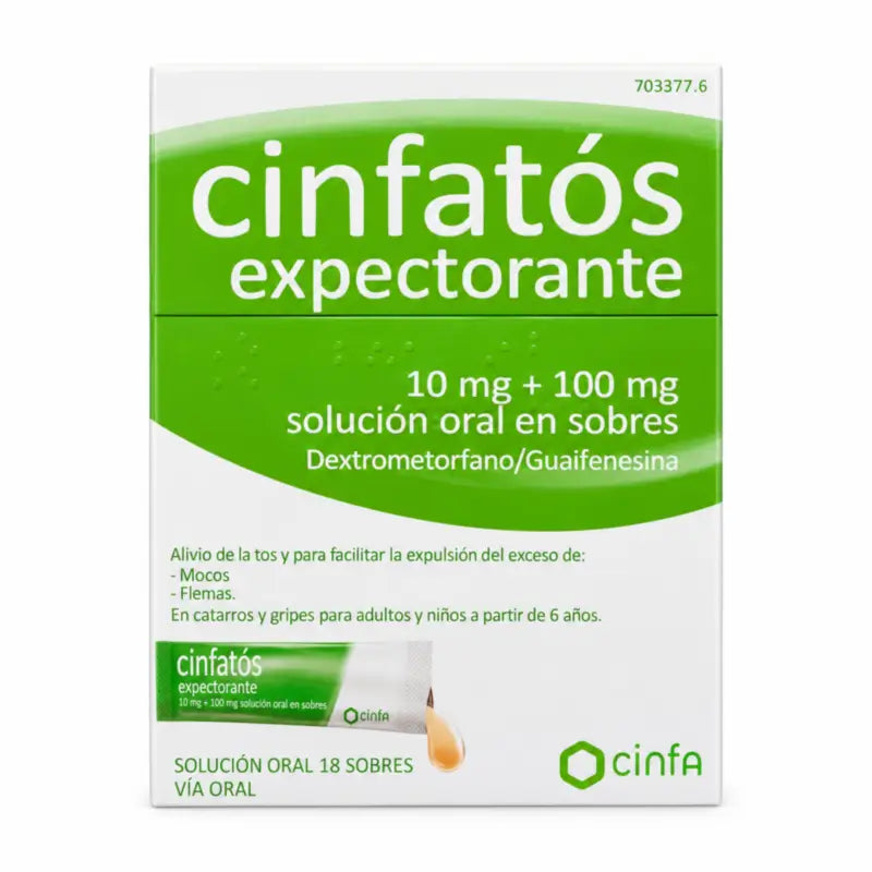 Cinfatos Solution orale expectorante 18 sachets