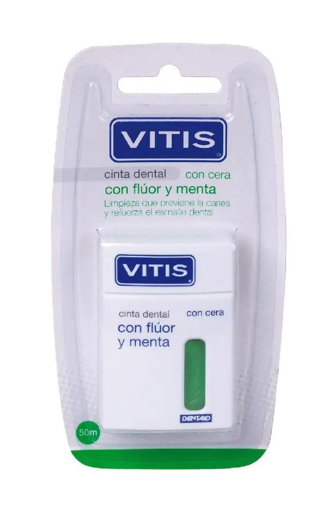 VITIS Dental Tape with Fluoride and Mint 50 M