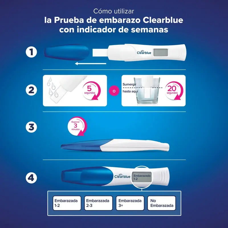 Test de grossesse numérique Clearblue avec indicateur de semaine, 1 test numérique