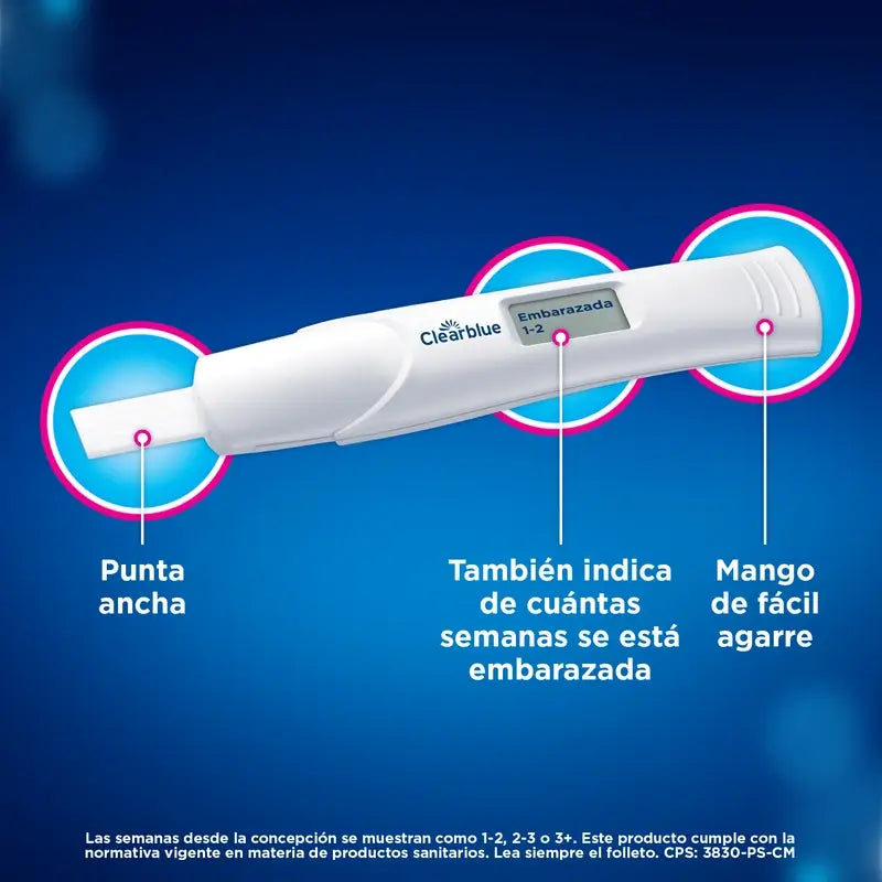 Test de grossesse numérique Clearblue avec indicateur de semaine, 1 test numérique