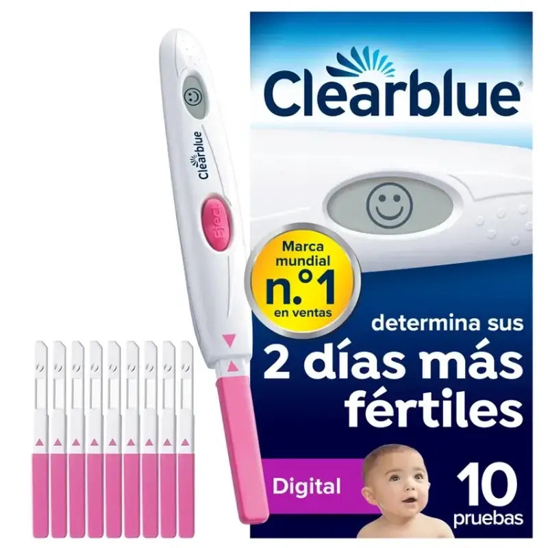 Clearblue Digital Pack Test de grossesse 1 test + test d'ovulation 10 bâtonnets
