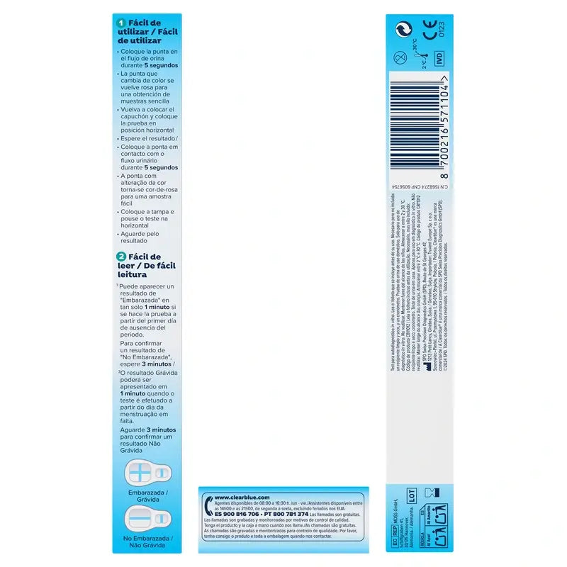 Clearblue Pregnancy Test avec détection rapide, résultats en 1 minute, 1 test