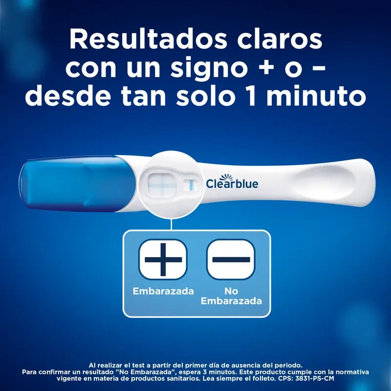 Clearblue Pregnancy Test avec détection rapide, résultats en 1 minute, 1 test