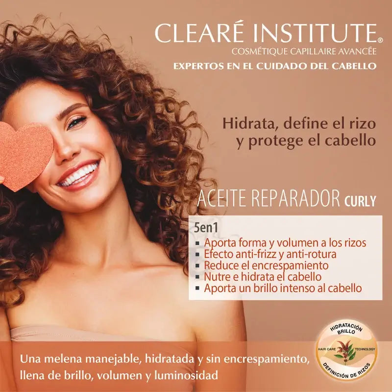 Clearé Institute Curly Hair Curly Method Huile hydratante 50 Ml