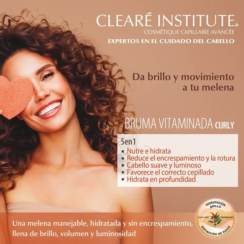 Clearé Institute Brume Vitaminée Anti-Frizz Cheveux Bouclés Méthode Bouclée 125 Ml