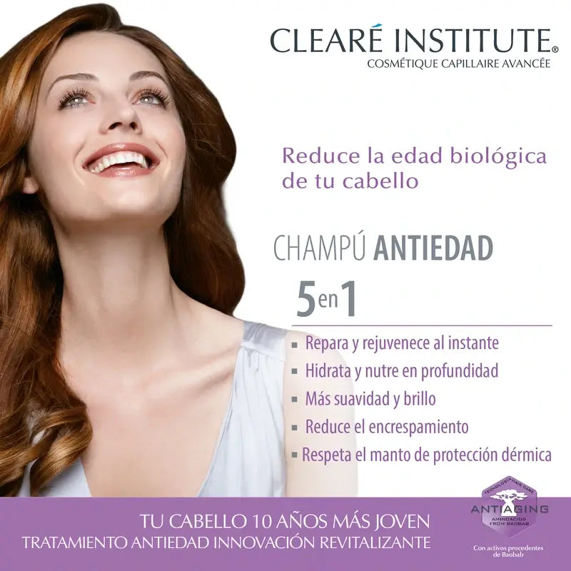 Clearé Institute Shampooing Redensifiant Anti-Age 400 Ml.