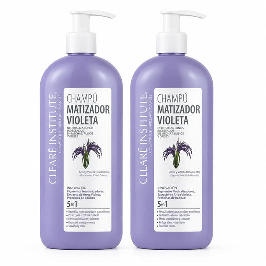 Clearé Institute Shampooing Violet 400 Ml , pack 2