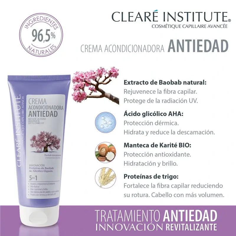 Clearé Institute Crème revitalisante anti-âge et redensifiante 200 Ml.