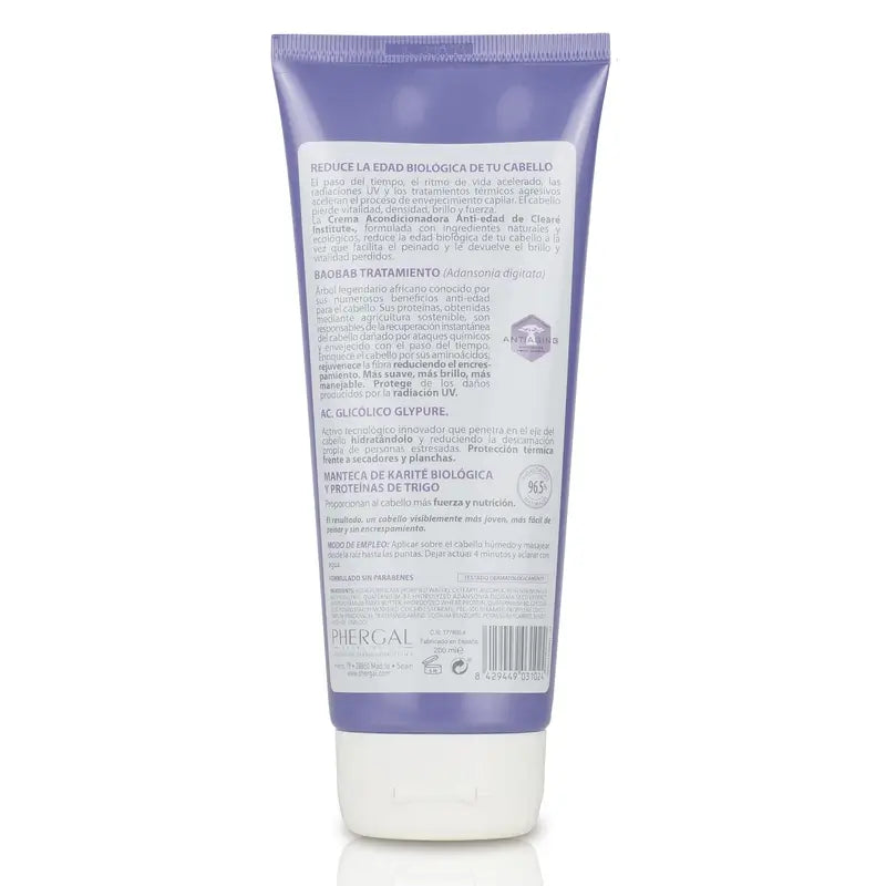 Clearé Institute Crème revitalisante anti-âge et redensifiante 200 Ml.