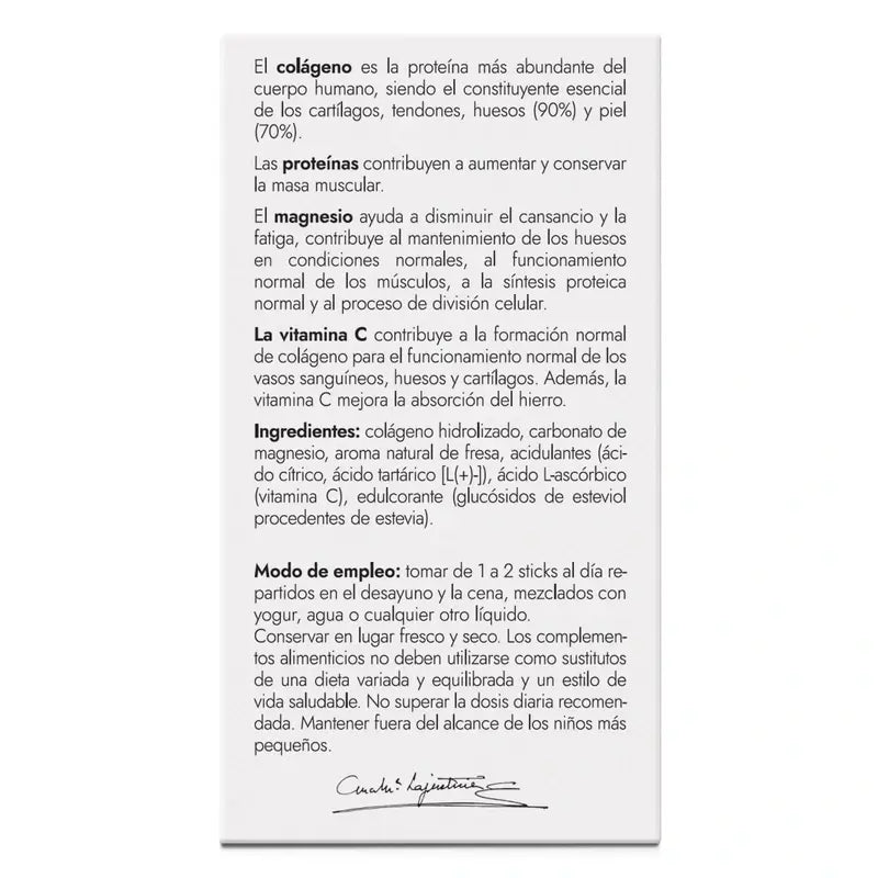 AML SPORT Collagène avec Magnésium + Vitamine C goût fraise, 20 sticks