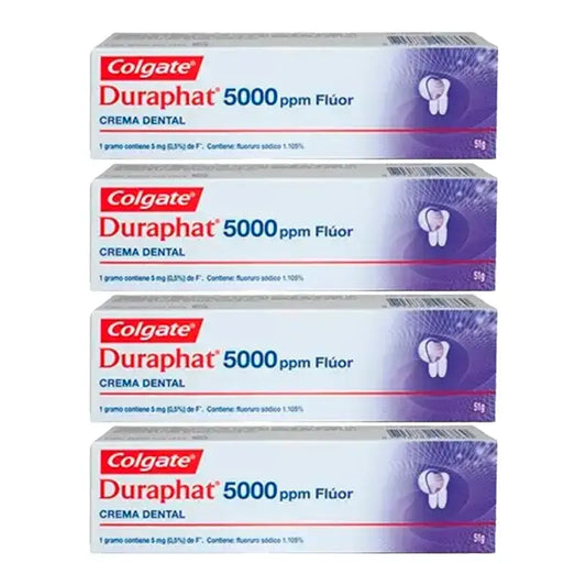 Colgate Duraphat 5000 Ppm Dentifrice fluoré, paquet de 4 x 51 ml