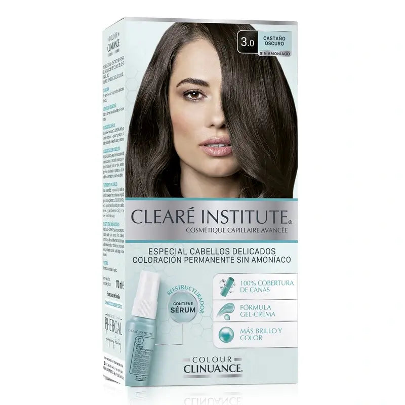 Clearé Institute Colour Clinuance Couleur permanente sans ammoniaque 3.0 Brun foncé