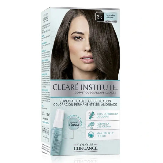 Clearé Institute Colour Clinuance Couleur permanente sans ammoniaque 3.0 Brun foncé