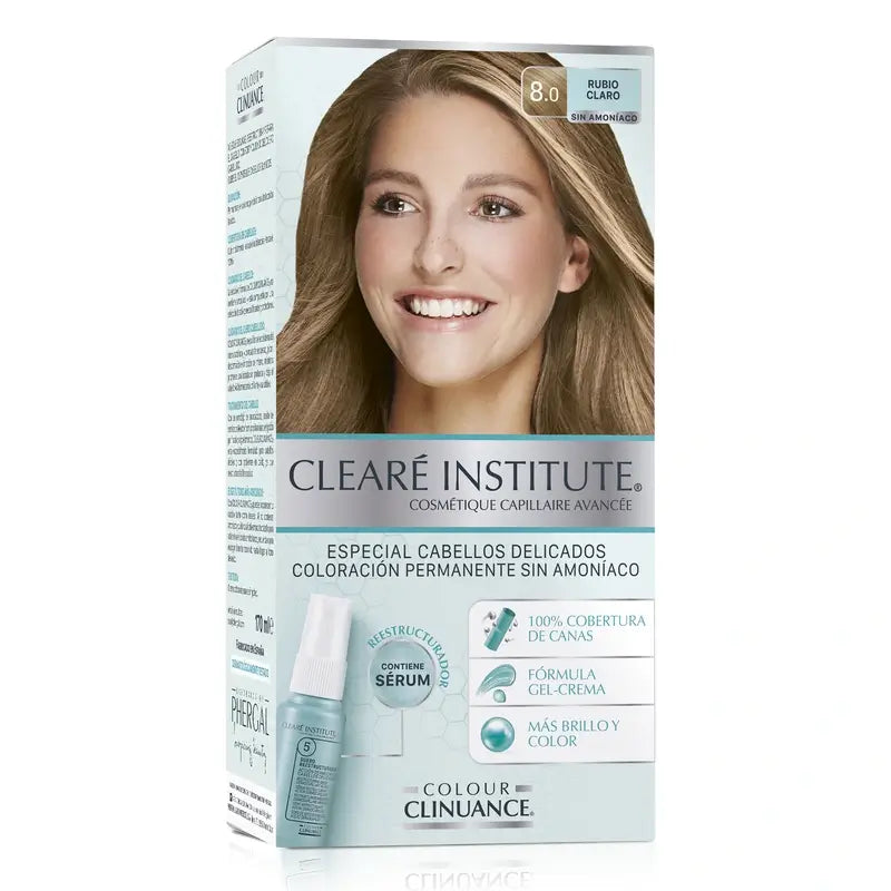Clearé Institute Colour Clinuance Couleur permanente sans ammoniaque 8.0 Blond clair