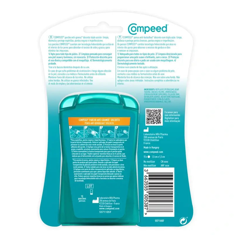 Compeed Anti-Granos Discreto, 15 unités