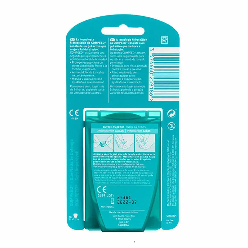 Compeed Callos Apositos Apositos Proteccion Entre Dedos 10 unités