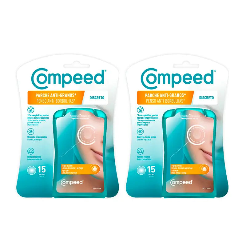 Compeed Duplo Anti-Granos Discreto, 2 x 15 unités