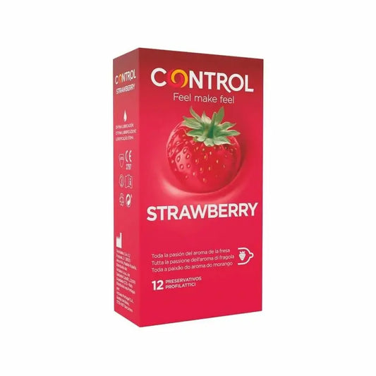 Control Condoms Strawberry, 12 units